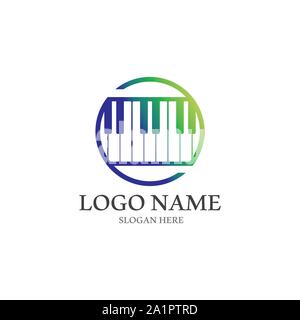 Piano icon vector ilustration template Stock Vector