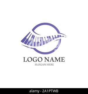 Piano icon vector ilustration template Stock Vector
