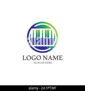 Piano icon vector ilustration template Stock Vector