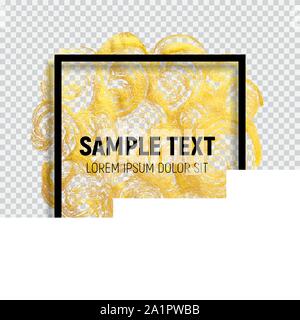 Gold Paint Glittering Textured Art Illustration. Vector Illustration Stock Vector