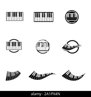 Piano icon vector ilustration template Stock Vector
