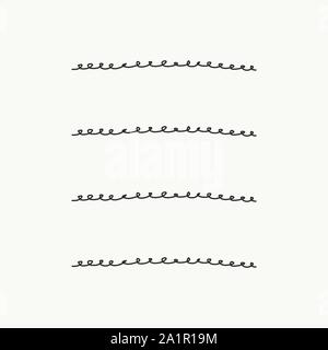 Vector of some banners, borders and dividers for your notes or whatever you want done by hand. Spiral shape Stock Vector