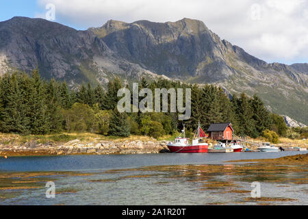 coastline on island Heroy, Norway, Nordland Stock Photo