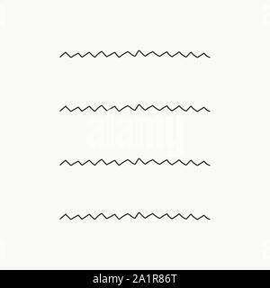Vector of some banners, borders and dividers for your notes or whatever you want done by hand. Zig zag shape Stock Vector