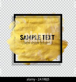 Gold Paint Glittering Textured Art Illustration. Vector Illustration Stock Vector