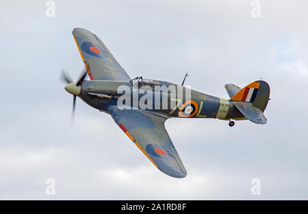 Hawker Sea Hurricane Mk1b Z7015 G-BKTH in flight Stock Photo