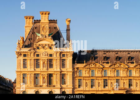 Paris, France - Sept 04, 2019: The Louvre Museum located in Paris, France. Stock Photo