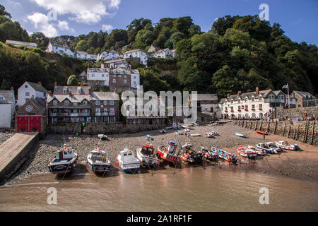 Clovelly harbour on the North Devon coast, England Stock Photo