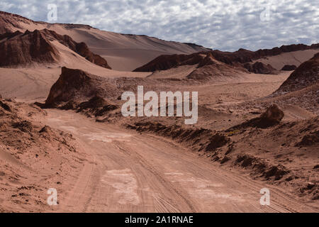 Valle de lla Muerte or Death Valley, also Valle de Marte or Mars Valley, Antofagasta, San Pedro de Atacama, Atacama Desert, Chile, Latin America Stock Photo