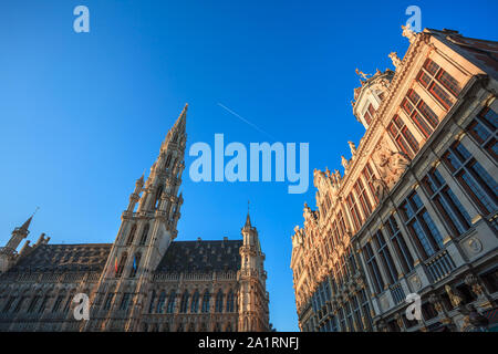 Grand Place or Grote Markt is the central square of Brussels. Belgium. Travel. Stock Photo