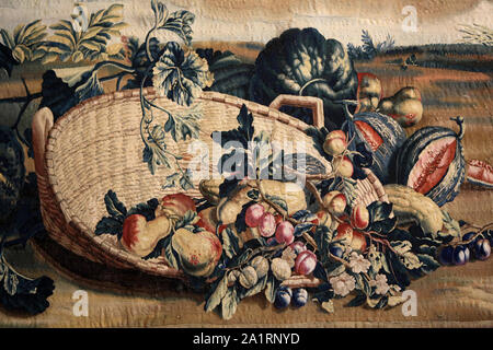 Détails. L'été. 1673. A partir d'une série de tapisseries des Gobelins sur les saisons, d'après des dessins de Charles Le Brun. Fontainebleau. France. Stock Photo