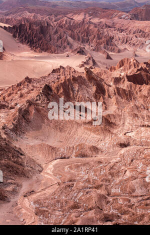 Valle de lla Muerte or Death Valley, also Valle de Marte or Mars Valley, Antofagasta, San Pedro de Atacama, Atacama Desert, Chile, Latin America Stock Photo