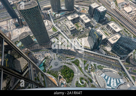 view of Dubai from the Burj al-Khalifa, United Arab Emirates Stock Photo