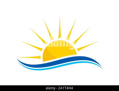 Solar panel icon trendy and modern symbol for graphic and web design. Solar Energy Logo Icon, Sunrise icon vector design template, summer symbol, Stock Vector