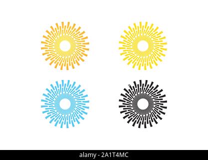 Solar panel icon trendy and modern symbol for graphic and web design. Solar Energy Logo Icon, Sunrise icon vector design template, summer symbol, Stock Vector