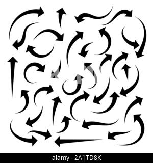 Set of Black Arrows. Vector Illustration Stock Vector Image & Art - Alamy