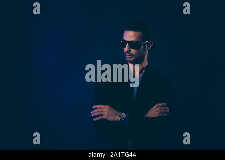 Portrait of nice cute well-groomed imposing handsome attractive Stock Photo