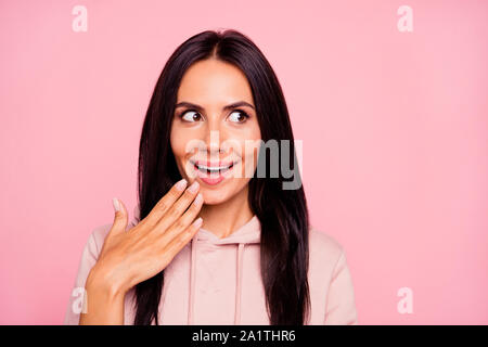Close-up portrait of nice cool crazy sweet lovely attractive ado Stock Photo