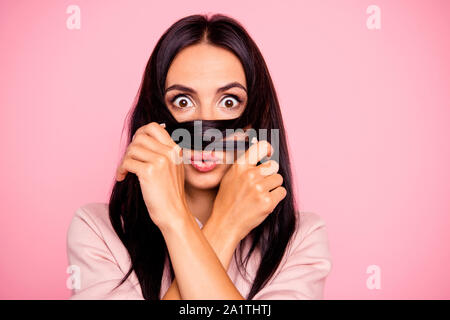 Close-up portrait of nice cool sweet lovely attractive adorable Stock Photo