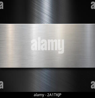 Brushed steel or aluminum metal background 3d illustration Stock Photo