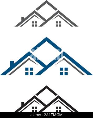 Real estate vector logo design,  Real estate logo, building  logo design,  Property logo, Home logo sign, House logo Stock Vector