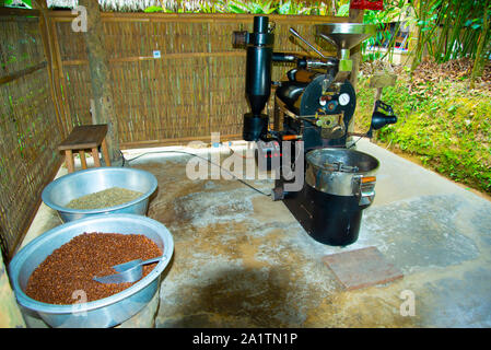 Industrial Coffee Beans Grinder - Indonesia Stock Photo