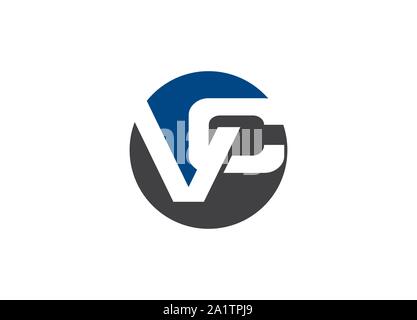 VC logo VC letter logo, Letter mark logo design Stock Vector