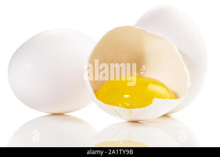Eggs on white Background Stock Photo