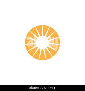 Bright Sun Rays Brand Company Symbol Stock Vector