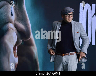 Los Angeles, USA. 29th Sep, 2019. Actor Billy Zane attends the premiere of the motion picture thriller 'Joker' at the TCL Chinese Theatre in the Hollywood section of Los Angeles on Saturday, September 28, 2019. Storyline: Joker centers around an origin of the iconic arch nemesis and is an original, standalone story not seen before on the big screen. Todd Phillips' exploration of Arthur Fleck (Joaquin Phoenix), a man disregarded by society, is not only a gritty character study, but also a broader cautionary tale. Photo by Jim Ruymen/UPI Credit: UPI/Alamy Live News Stock Photo