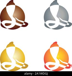 Snake, Cobra, Button, Logo Stock Vector