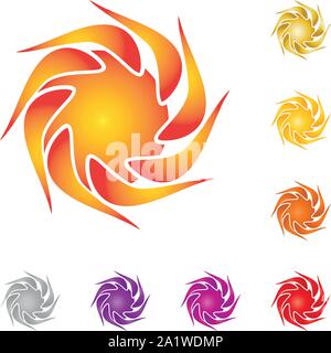 Sun, star, logo Stock Vector