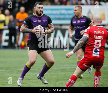 Newcastle Upon Tyne, UK. 29th Sep, 2019. Sam Luckley of Newcastle Thunder in action. Newcastle Thunder v Doncaster RLFC in The Betfred League One Qualification Final at Kingston Park, Newcastle upon Tyne on Sunday 15th September 2019 Credit: MI News & Sport /Alamy Live News Stock Photo