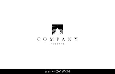 Vector logo on which an abstract image of a rock in the center of the square. Stock Vector