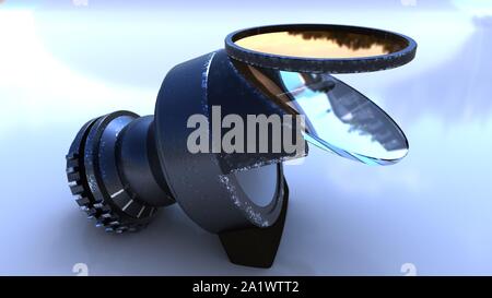 J178. 3d illustration. Gun Reflector Sight used in British and Australian fighters of second world war Stock Photo