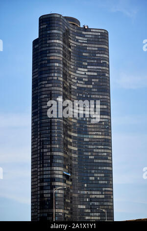 lake point tower condominium building chicago illinois united states of america Stock Photo