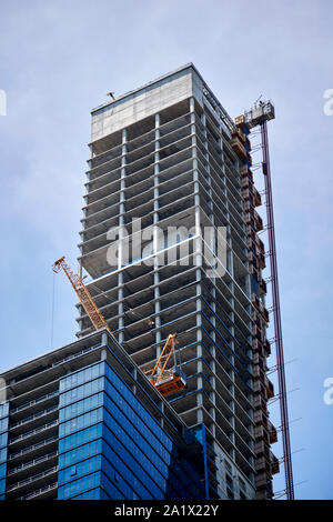 new vista tower under construction at lakeshore east chicago illinois united states of america Stock Photo