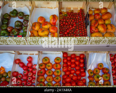 Tomatoes in Gordes in Provence, France. Stock Photo