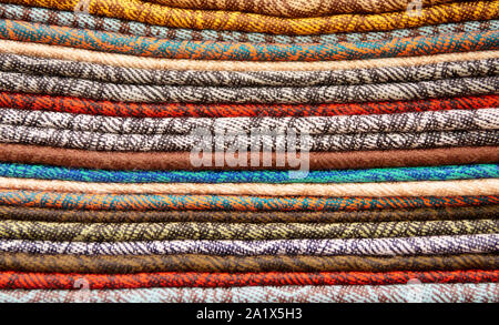 Cashmere shawls, close-up, texture Stock Photo