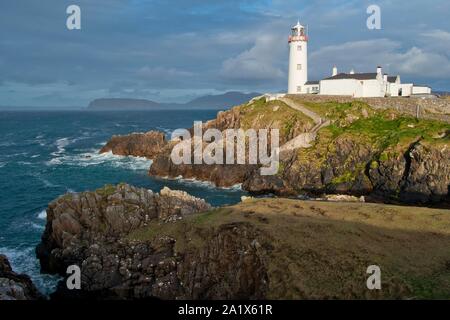 Lighthouse Fannad Head, County Donegal, Ireland Stock Photo