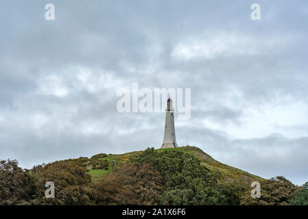 Monument on the hill at Ulverston to Sir John Barrow founder member of the Royal Geographic Society Stock Photo