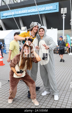 Tokyo, Japan. 29th Sep, 2019. Fans Rugby : 2019 Rugby World Cup Pool D match between Australia 25-29 Wales at Tokyo Stadium in Tokyo, Japan . Credit: Yohei Osada/AFLO SPORT/Alamy Live News Stock Photo