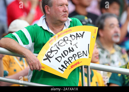Tokyo, Japan. 29th Sep, 2019. Fans Rugby : 2019 Rugby World Cup Pool D match between Australia 25-29 Wales at Tokyo Stadium in Tokyo, Japan . Credit: Yohei Osada/AFLO SPORT/Alamy Live News Stock Photo
