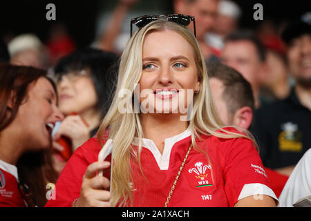 Tokyo, Japan. 29th Sep, 2019. Fans Rugby : 2019 Rugby World Cup Pool D match between Australia 25-29 Wales at Tokyo Stadium in Tokyo, Japan . Credit: Yohei Osada/AFLO SPORT/Alamy Live News Stock Photo