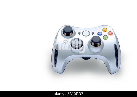 Game joystick, gamepad isolated on a white background. Stock Photo