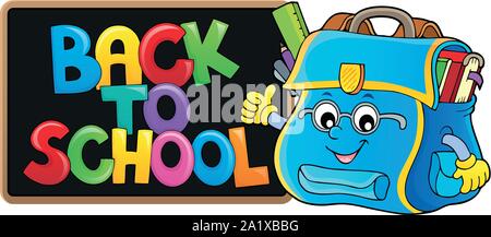 Back to school composition image 1 - eps10 vector illustration. Stock Vector