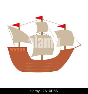 Sailing ship illustration Stock Vector
