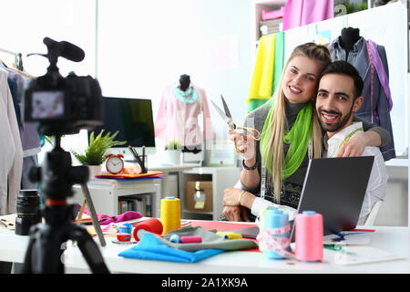 Fashion Industry Blog Content Clothes Creation Stock Photo
