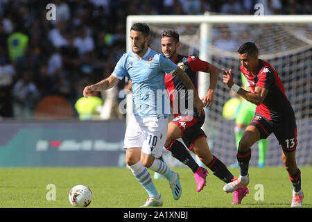 Soccer Serie A, Rome, Italy - 29 Sep 2019: Luis Alberto (LAZIO) in action during  Serie A soccer match between Lazio and Genoa, at the Rome Olympic Stadium. Stock Photo