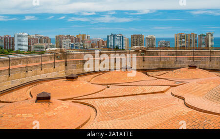 Panoramic sight in Malaga from the Cathedral roof. Andalusia, Spain. Stock Photo